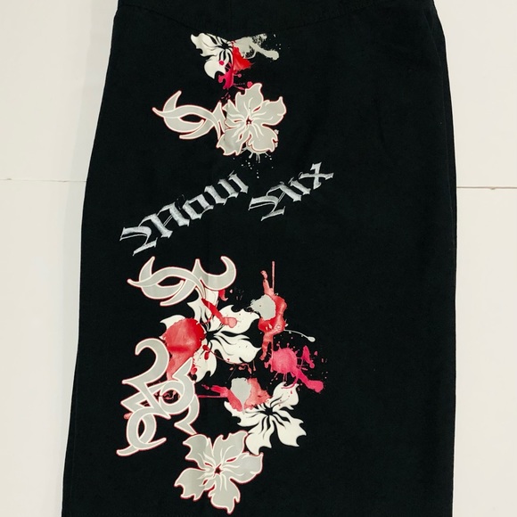 Maui Nix Swim Trunks Board Surf Shorts Men's Sz 30 Black Side Pocket - Picture 4 of 10